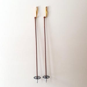 Antique Bamboo Ski Poles: 37&quot; Finland Wall Decor