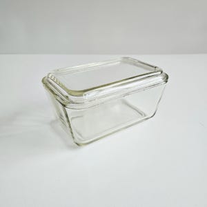 refrigerator glass dish with lid vintage #0378 Pyrex clear casserole dish