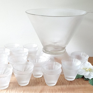 punch bowl set, vintage wedding punch bowl, 24 guests