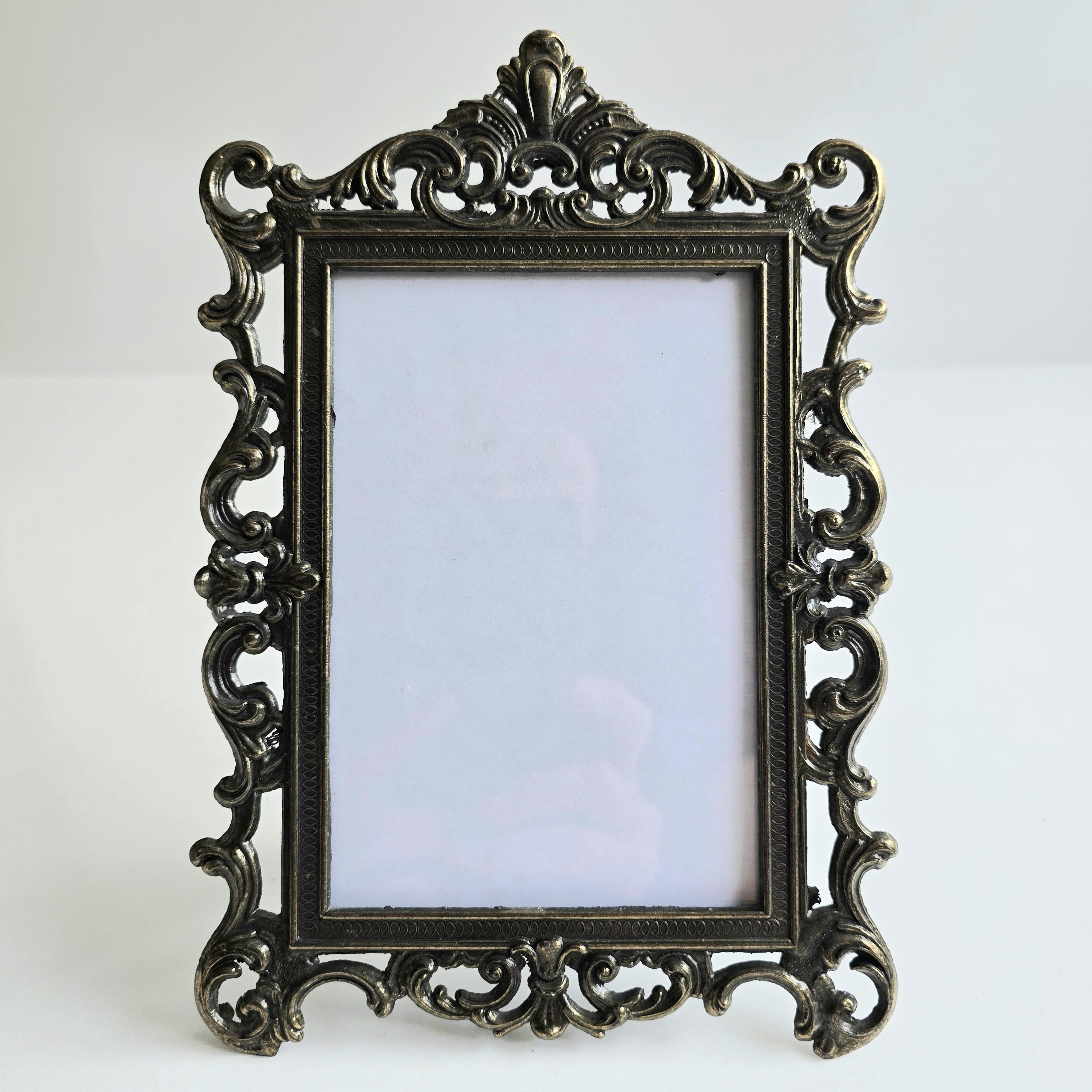 Vintage Ornate Brass Picture Frames: Italian Tabletop Frames, Set of 3 ...
