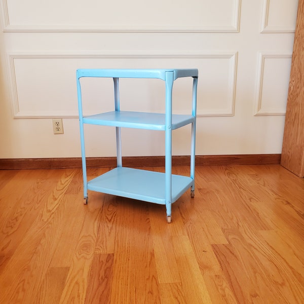 Vintage Metal Mid-Century Bar Cart, 3 Tier Rolling Kitchen Cart, Kitchen Trolley, Utility Cart, Serving Cart