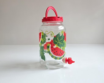 Vintage Watermelon Glass Gallon Sun Tea Jar