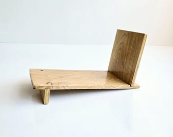 handcrafted wood book rack slanted style book trough