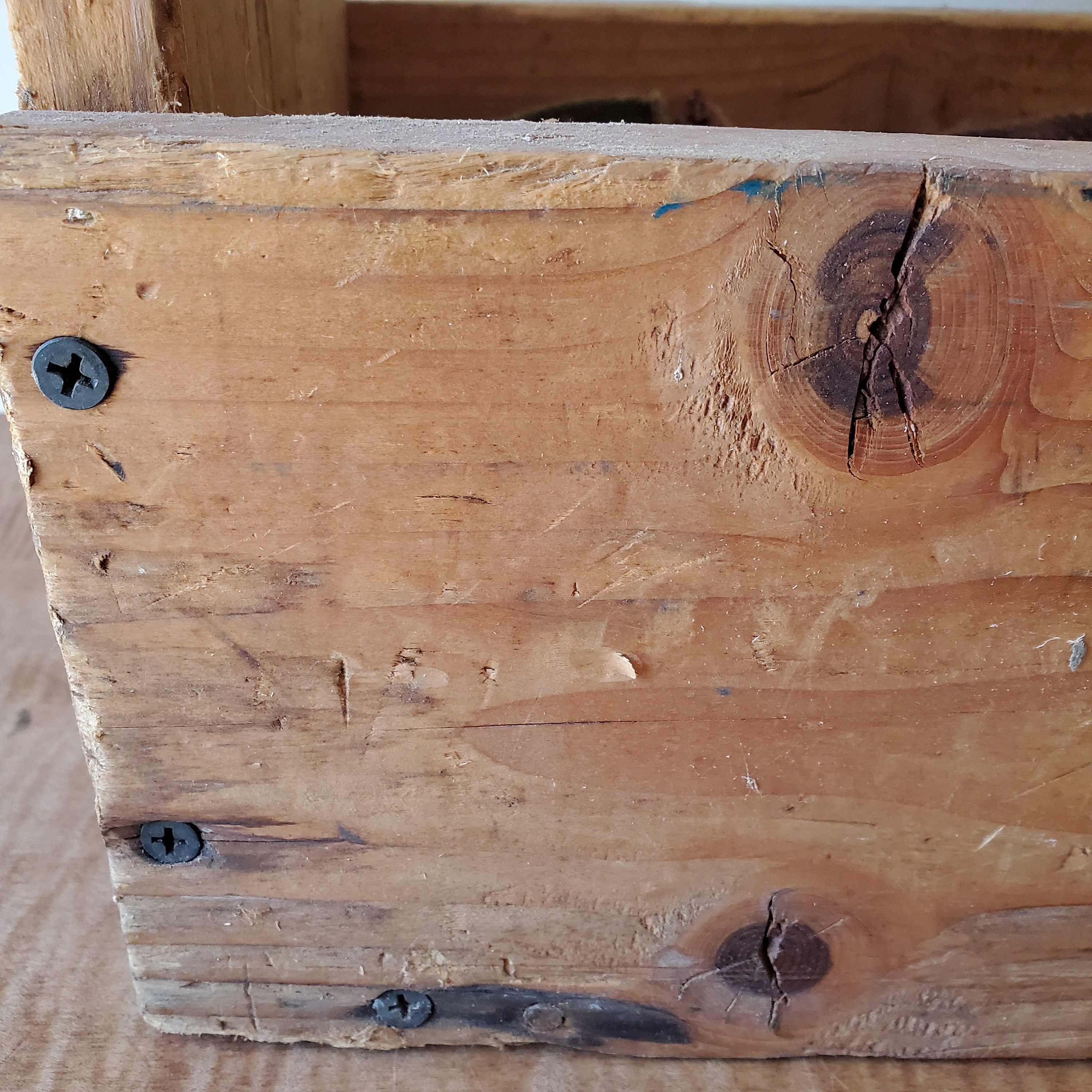 Wooden Tool Box / Plain Unpainted Caddy Carrier Holder