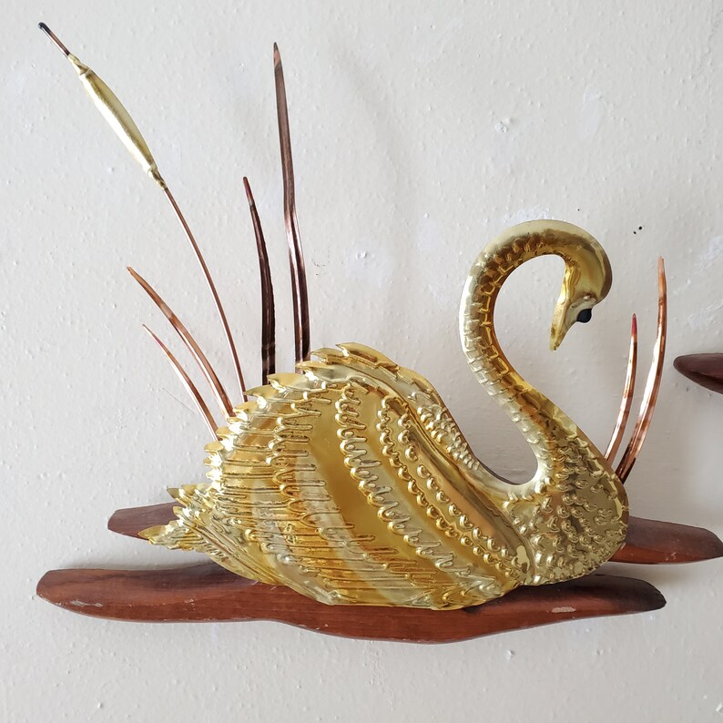 Vintage Metal Bird Wall Art Set Wood and Metal Bird Art Etsy