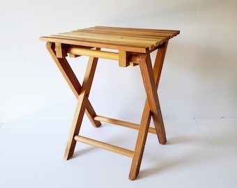 fold and carry wood stool