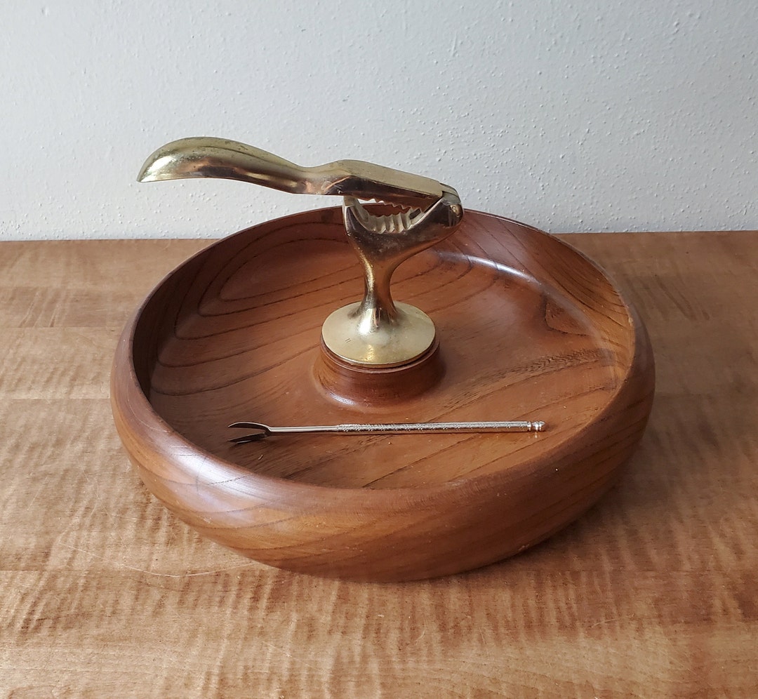 Vintage Nut Cracker Bowl Set With Pick Etsy