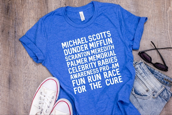 Michael Scotts Fun Run Race For The Cure Shirt The Office Etsy