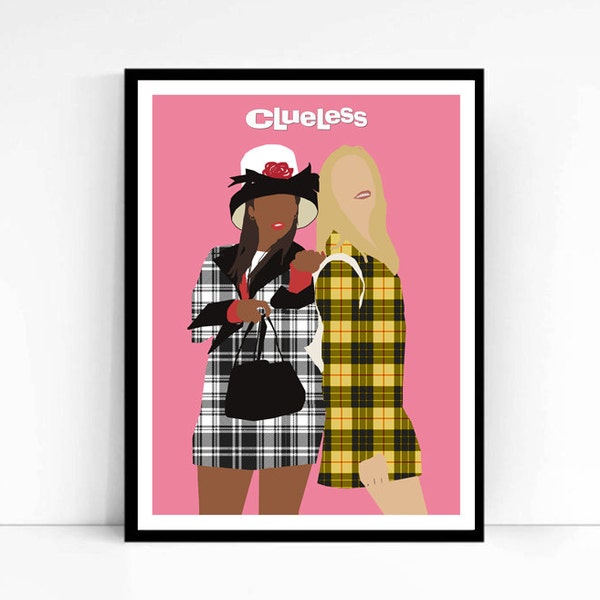 Clueless Movie Poster- Cher & Dionne, Minimalist print