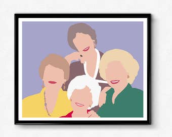 Golden Girls Poster, Minimalist Print