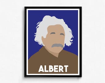 Albert Einstein Minimalist Portrait