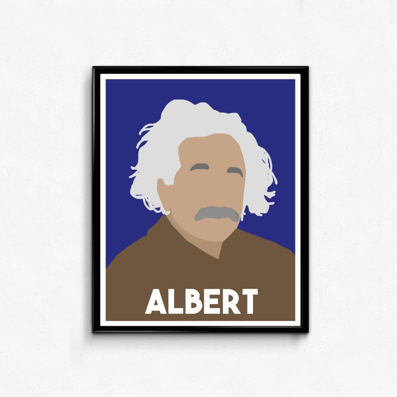 Albert Einstein Minimalist Portrait image 1