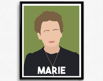 Marie Curie Feminist Portrait- Feminist Wall Art, Women in Science