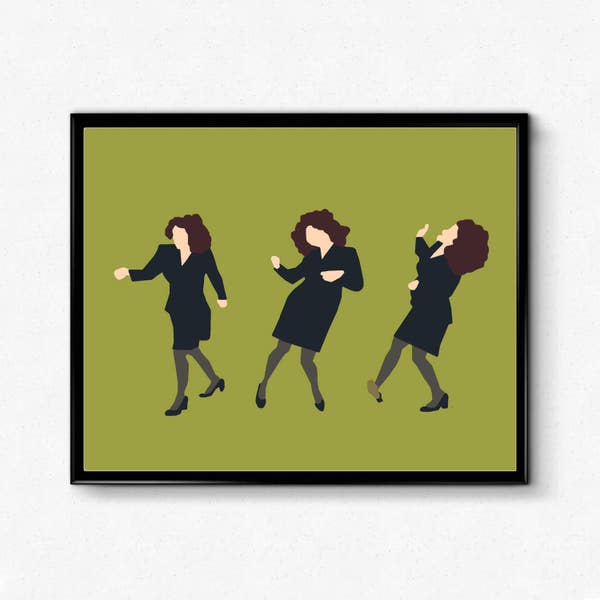 Elaine Dancing Poster- Seinfeld Minimalist Poster, Feminist Print