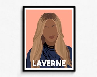 Retrato de Laverne Cox, icono feminista - Arte minimalista feminista - Decoración de pared