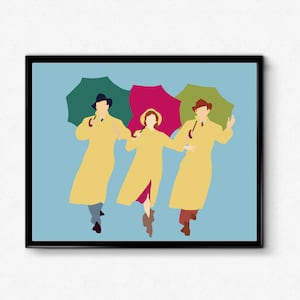 Singing In the Rain Poster- Debbie Reynolds Poster, Minimalist Movie Print, Movie Poster
