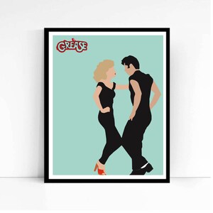 Frenchy Danny & Sandy From Grease Movie 5x7 Art -  Ireland