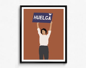 Dolores Huerta Minimalist Feminist Poster- Wall Art Decor Print