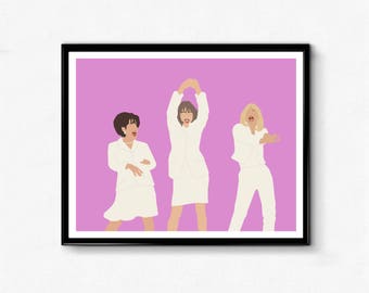 First Wives Club Minimalist Movie Poster- Feminist Film, Wall Art Decor