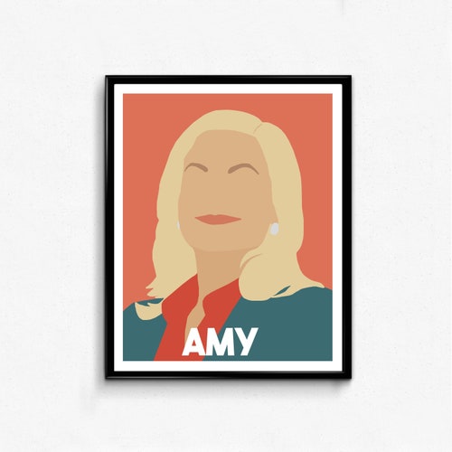 Amy Poehler Minimalist Feminist Icon Portrait Wall Art Decor - Etsy