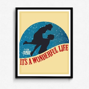 It&#39;s a Wonderful Life Poster, Christmas Poster, Minimalist Print