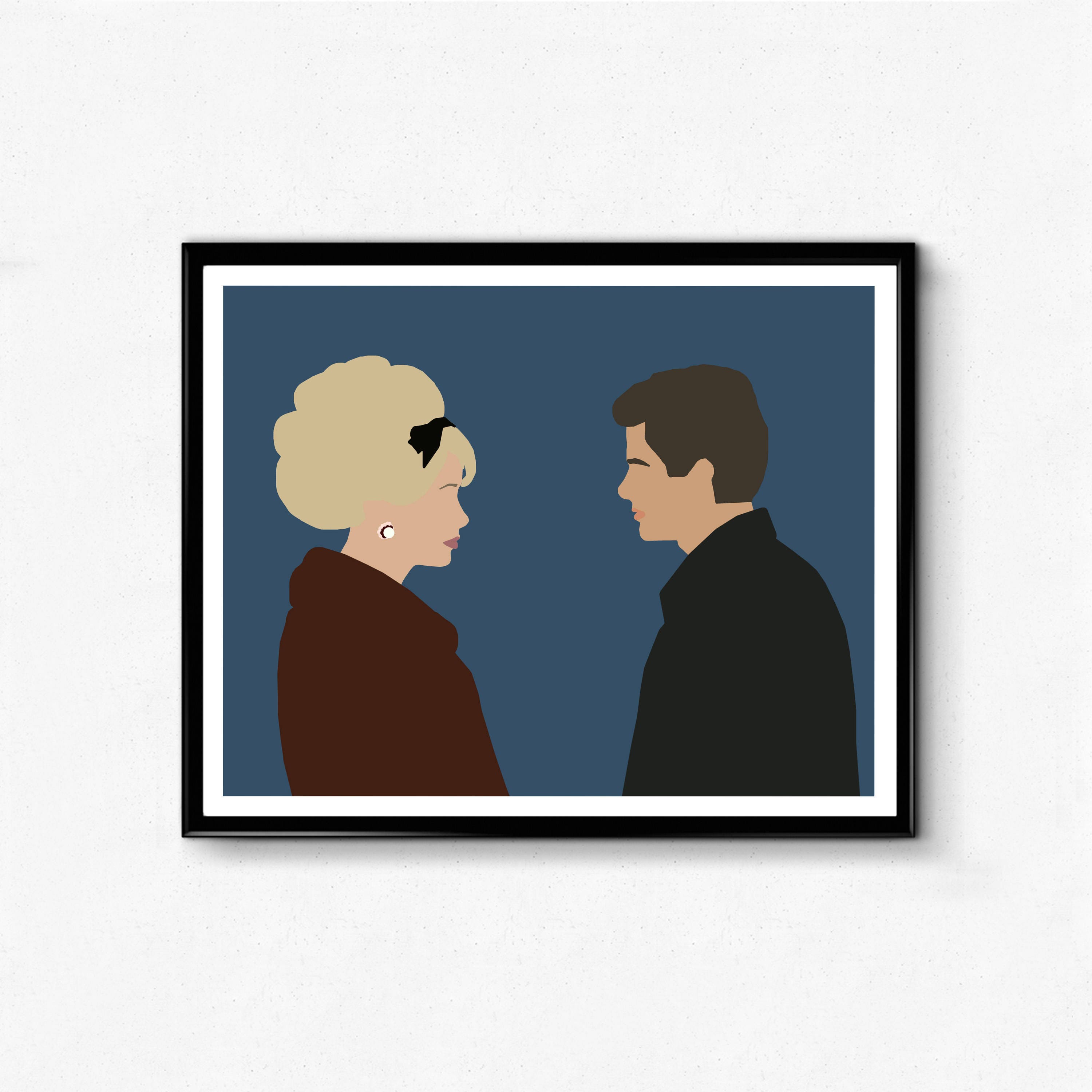 Les Parapluies de Cherbourg affiche de film- The Umbrellas of Cherbourg Movie Poster, Minimalist Movie Poster, Wall Art Decor