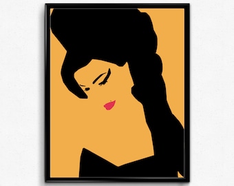 Amy Winehouse Poster- Feminist Poster, Music Minimalist Print