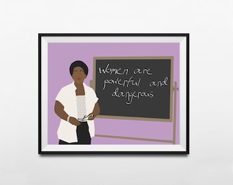 Póster minimalista de Audre Lorde: póster feminista y activista, ideal como regalo para decorar la pared.