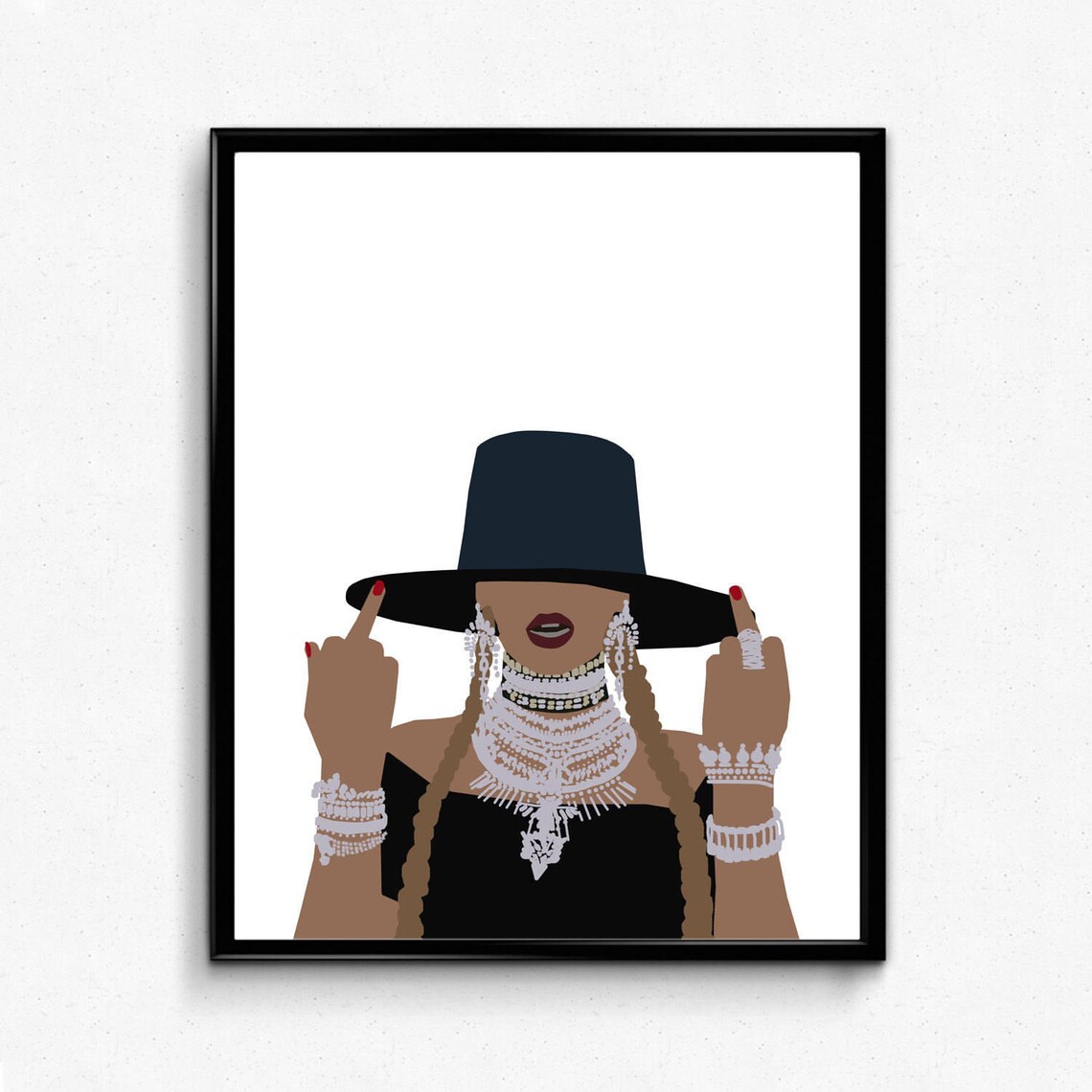 Beyonce Formation Poster, Bey Middle Finger- Feminist Print - Etsy