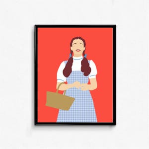 Dorothy- Wizard of Oz Poster, Minimalist Movie Poster, Wall Art Decor