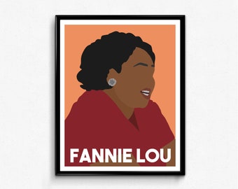 Fannie Lou Hamer Feminist Icon Print