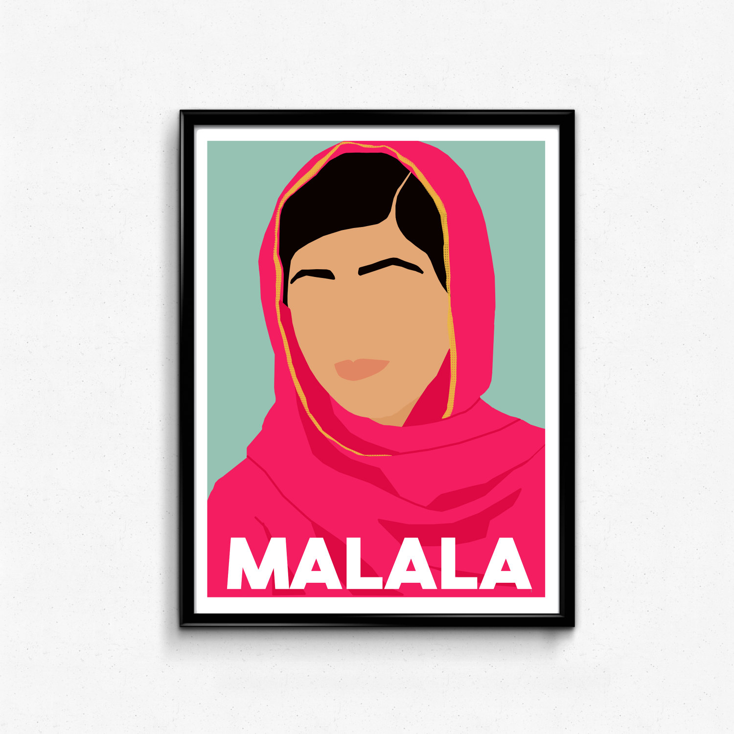 Malala Yousafzai Feminist Icon Poster Minimalist Print - Etsy
