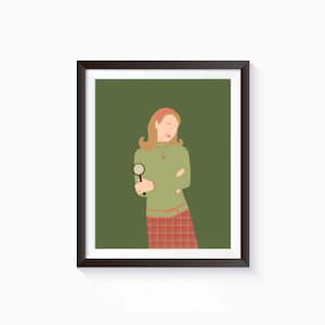 Nancy Drew Book Poster, Literature Art Print, Female Literary Characters, Minimalist Feminist Art, Wall Art Decor