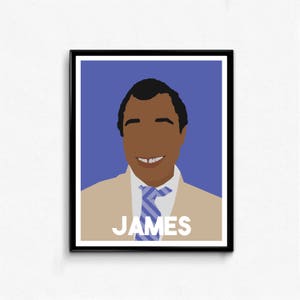 James Baldwin Minimalist Portrait, Remarkable Men, Wall Art Decor
