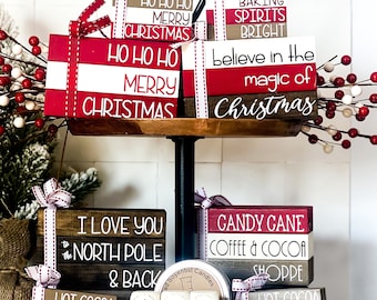 Ultimate Christmas Tiered Tray Decor Bundle with Gorgeous Typography and Hot Cocoa Bar Decor