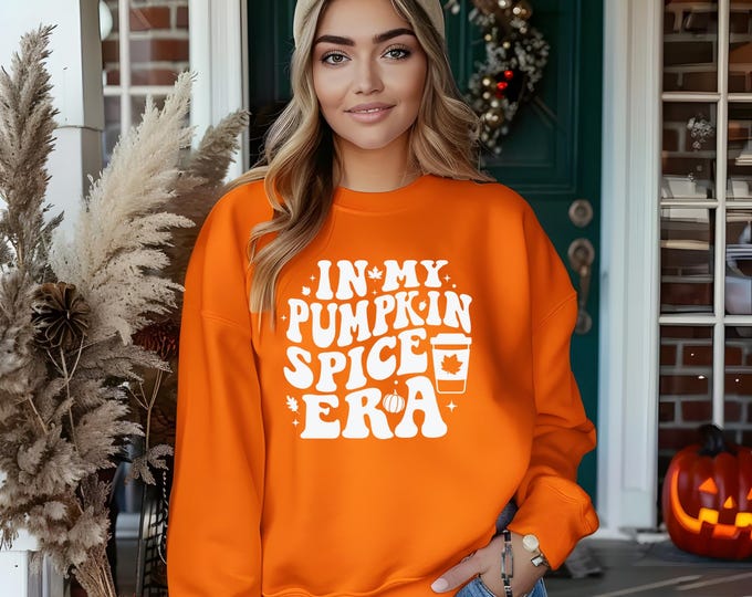 Pumpkin Spice Era Crewneck Sweatshirt - Fall Top, Pumpkin Spice Season, Unisex Sweatshirt, Women's Sweatshirt, Fall Sweatshirt
