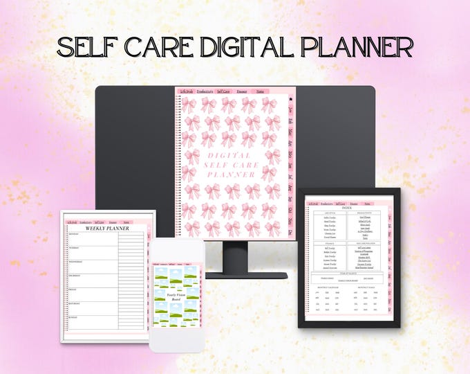 Self Care Journal & Wellness Planner | Printable Mental Health and Financial Planner | Daily Self Care Routine and Mindfulness Tracker