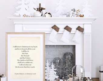 Christmas Carol Storybook Art Print Matte Vertical Poster, Holiday Wall Decor, Dickens Christmas Illustration, Literature Gift, Vintage Book