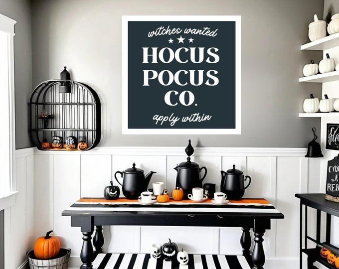 Hocus Pocus Co Print - Halloween Wall Art - Witchy Art Print - Haunted House Decor - Eerie Halloween Digital Print
