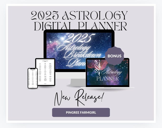 Astrology Digital 2025 Planner, Astrology Journal with Birth Chart, IPad Planner, Zodiac Daily, Weekly, Monthly & Yearly Planner, Organizer