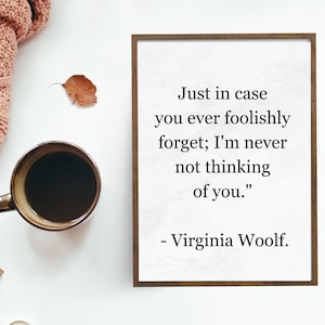 Virginia Woolf Quote Instant Download - Farmhouse Literary Decor in 3 Colors