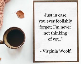Virginia Woolf Quote Instant Download - Farmhouse Literary Decor in 3 Colors