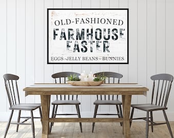 Old-Fashioned Easter Farmhouse Decor - Printable Wall Hanging Art - Instant Download Easter Print