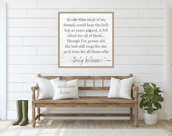 The Bell Still Rings Digital Christmas Print - Farmhouse Style Wall Decor - Holiday Wall Hanging