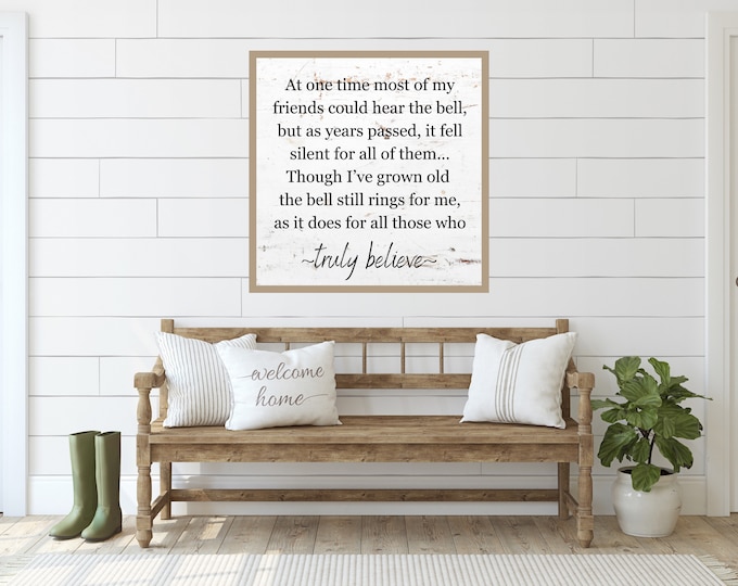 The Bell Still Rings Digital Christmas Print - Farmhouse Style Wall Decor - Holiday Wall Hanging