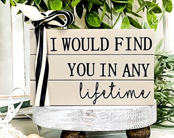 Timeless Design Wedding Sign, Rustic Farmhouse Theme, Elegant Typography - 4.5 x 3 inch Sign, Love Quote