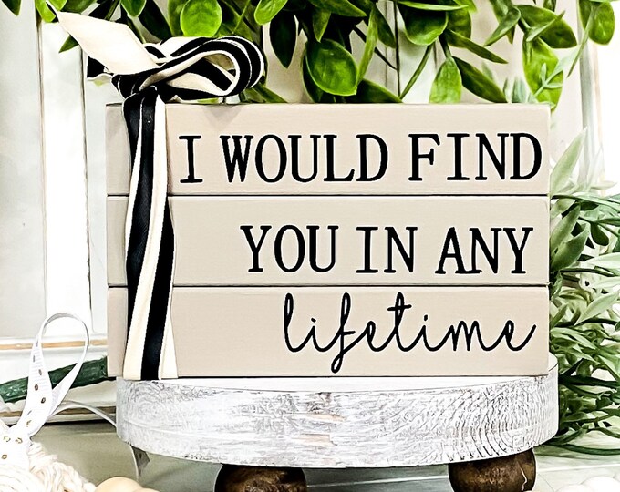 Timeless Design Wedding Sign, Rustic Farmhouse Theme, Elegant Typography - 4.5 x 3 inch Sign, Love Quote