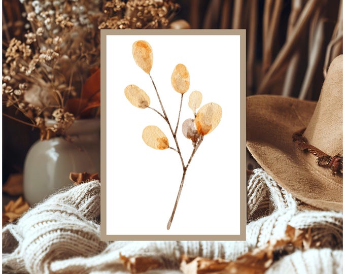 Cozy Fall Vibes - Instant Download Leaf Sign for Autumn Home Decor - Rustic Fall Farmhouse Leaf Sign - Fall Home Decor - Rustic Wall Art