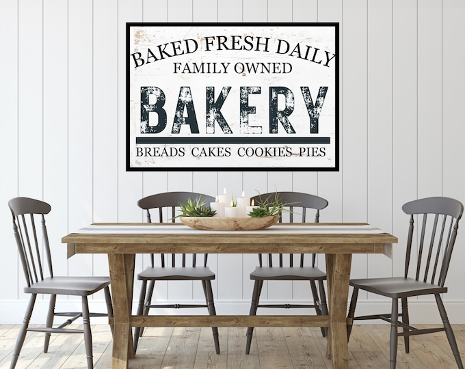 Rustic Farmhouse Bakery Sign - Instant Download - Vintage Wall Art Decor