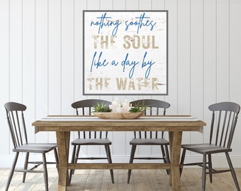 Nothing Soothes the Soul - Beach House Digital Print - Coastal Wall Art - Tropical Decor - Instant Digital Download